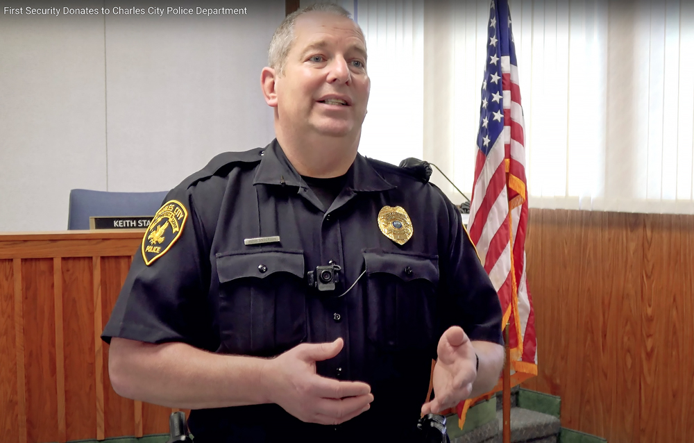 Bank donation helps complete Charles City police body cam fund drive ...